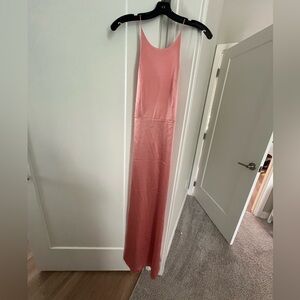 Alice and Olivia pink silk dress with crossed back